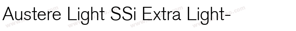 Austere Light SSi Extra Light字体转换